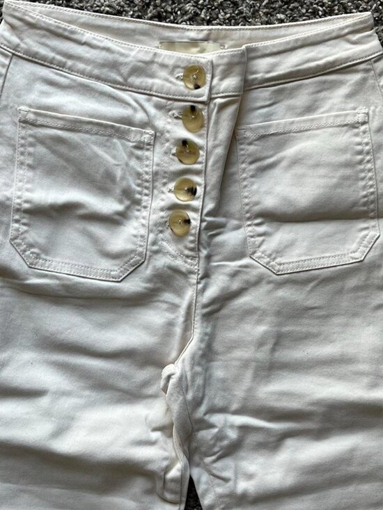 Paloma Wool White High Waisted Jeans Size 36 Interview Coquette Spring Soft Girl - Picture 2 of 8